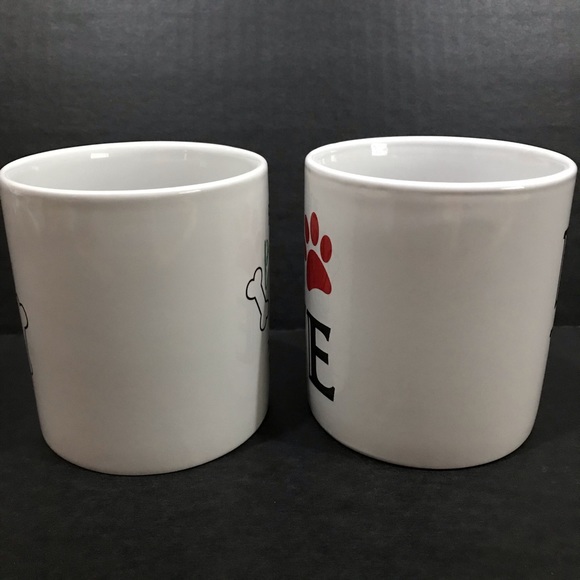Dog Lover Coffee Tea Mugs Lot of 2 Ceramic 12oz - Picture 10 of 12